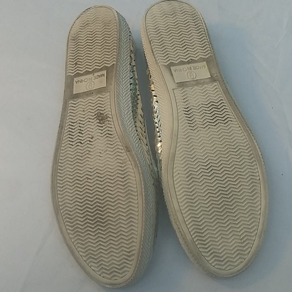 Silver Synthetic Leather Slip On's athletic wear - Picture 12 of 12